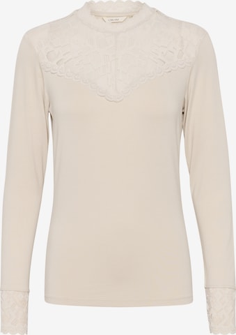 Cream Blouse in Beige: front