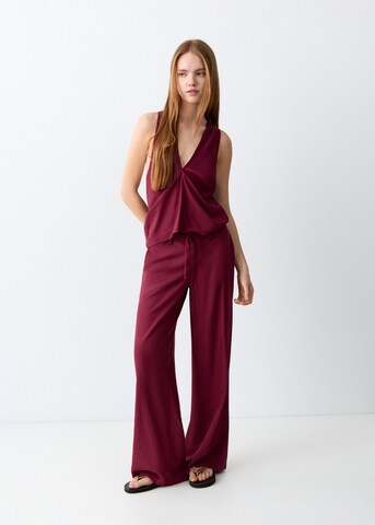 MANGO TEEN Wide leg Pants 'Mourap' in Red