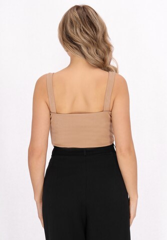 faina - Top em castanho