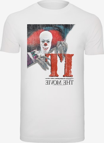 F4NT4STIC Shirt 'IT Distressed Poster' in Wit: voorkant