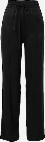 A LOT LESS Wide leg Broek 'Johanna' in Zwart: voorkant