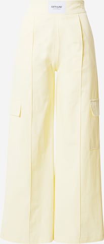 Sixth June Szeroka nogawka Spodnie w kolorze żółty: przód