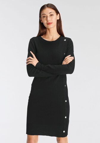 DELMAO Knitted dress in Black: front