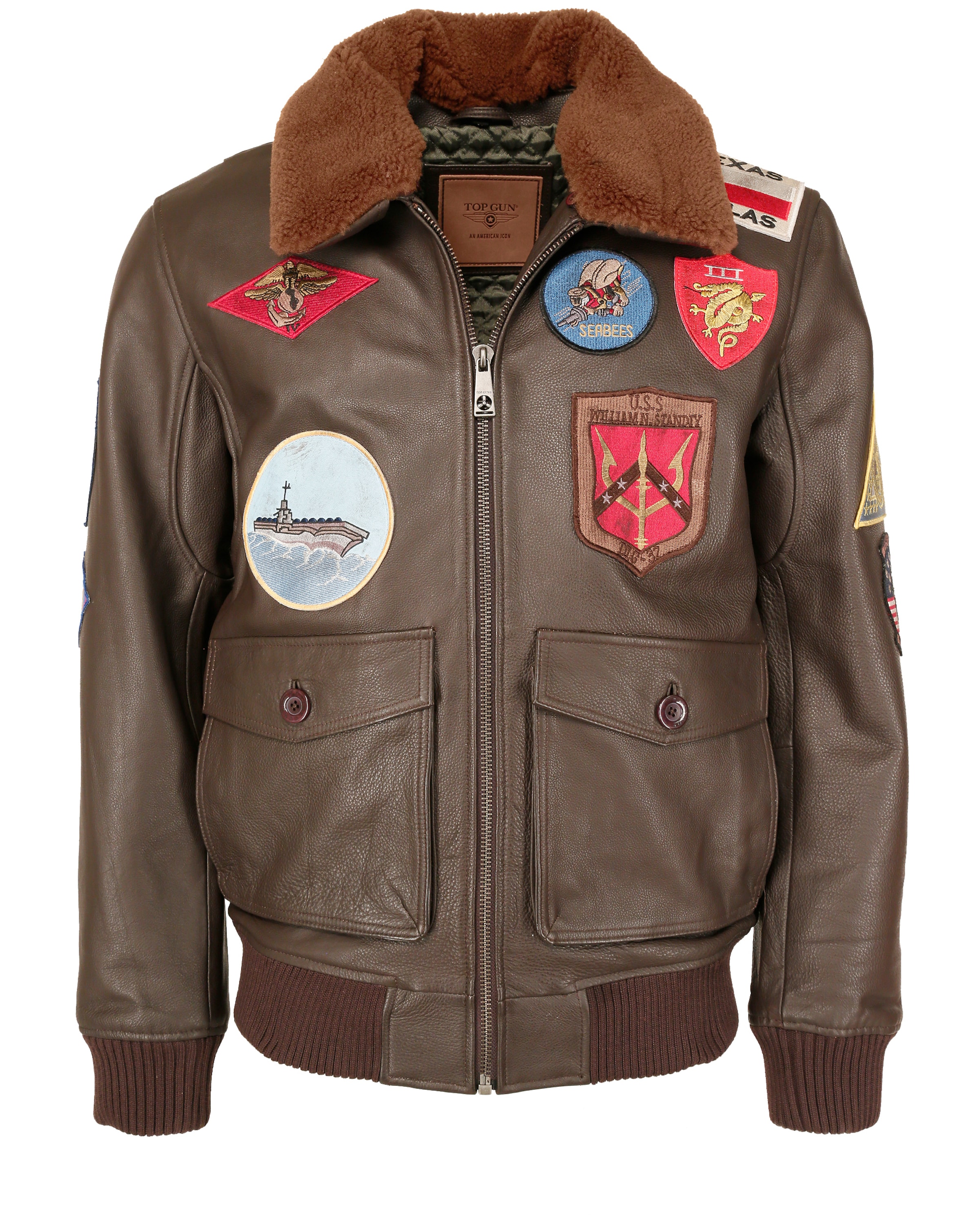TOP GUN Jacke in Braun: Vorderseite