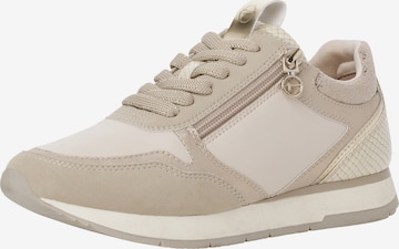 Baskets basses TAMARIS en beige : devant