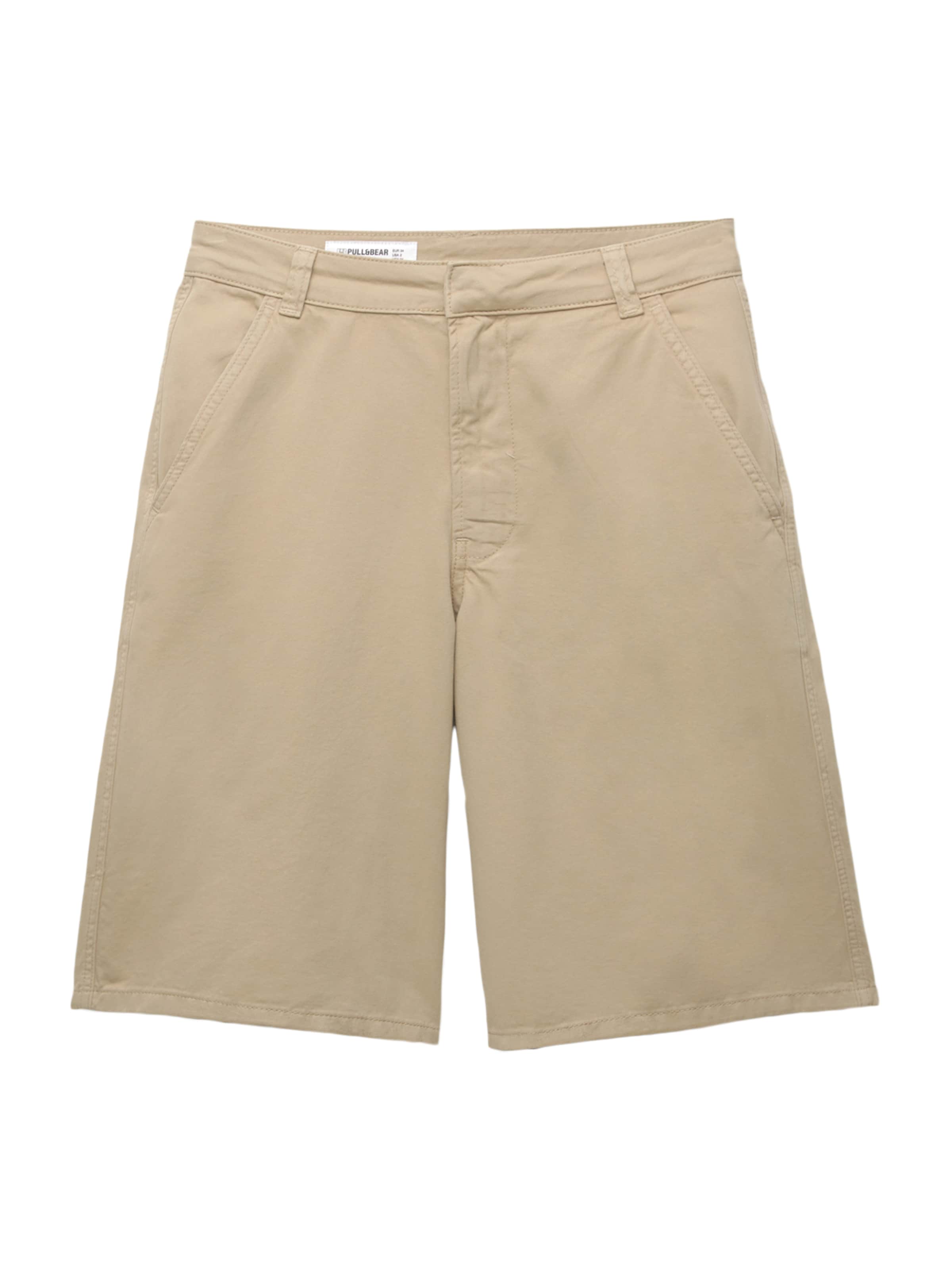 Pull&Bear Loosefit Shorts in Beige: Vorderseite