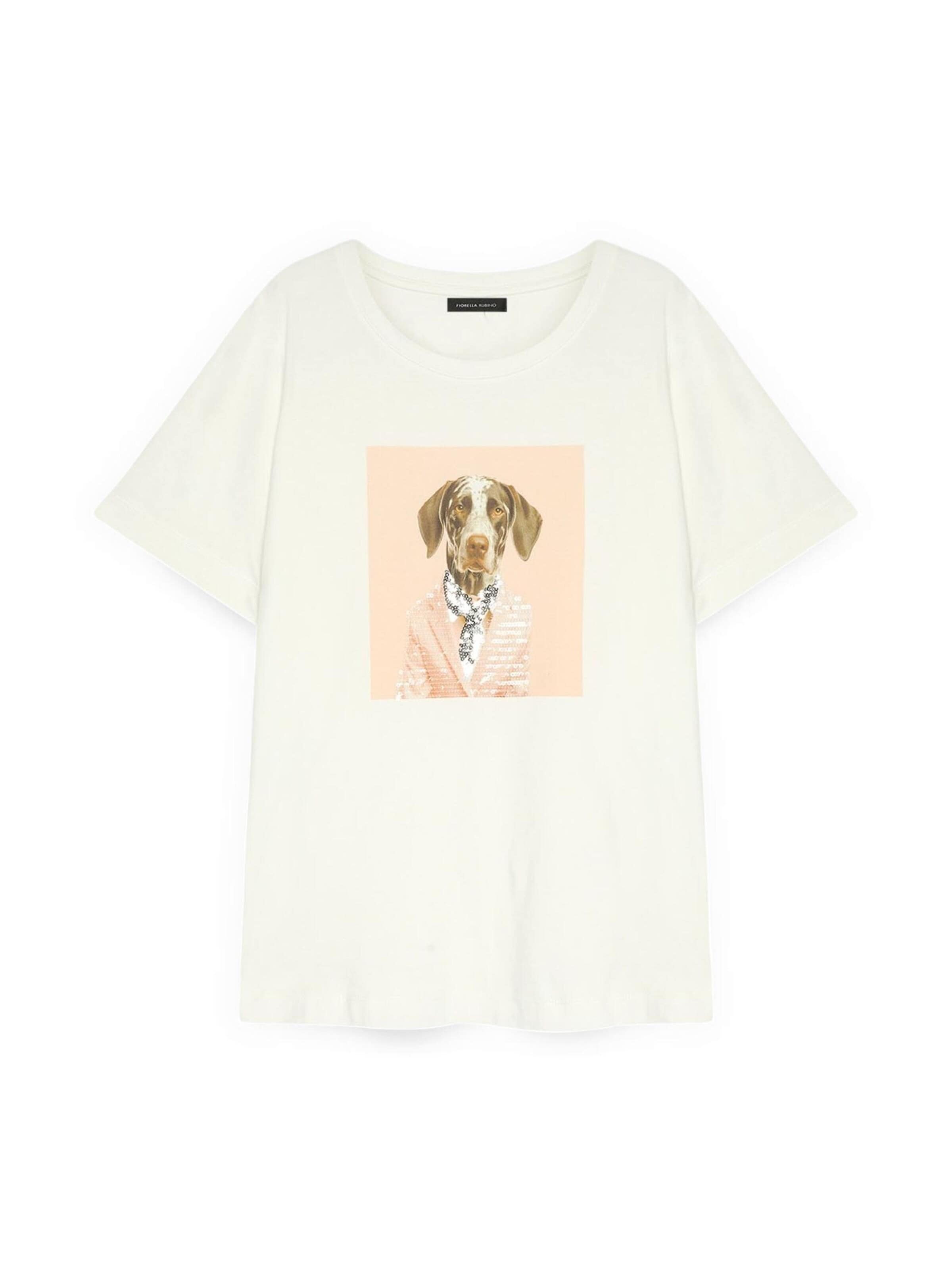 T-shirt Fiorella Rubino en blanc : devant