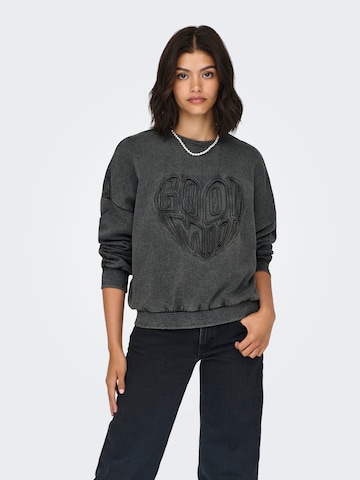 ONLY Sweatshirt 'ONLLINDA' in Grau