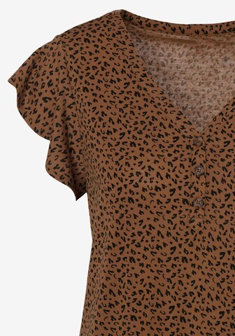 LASCANA Shirt in Brown