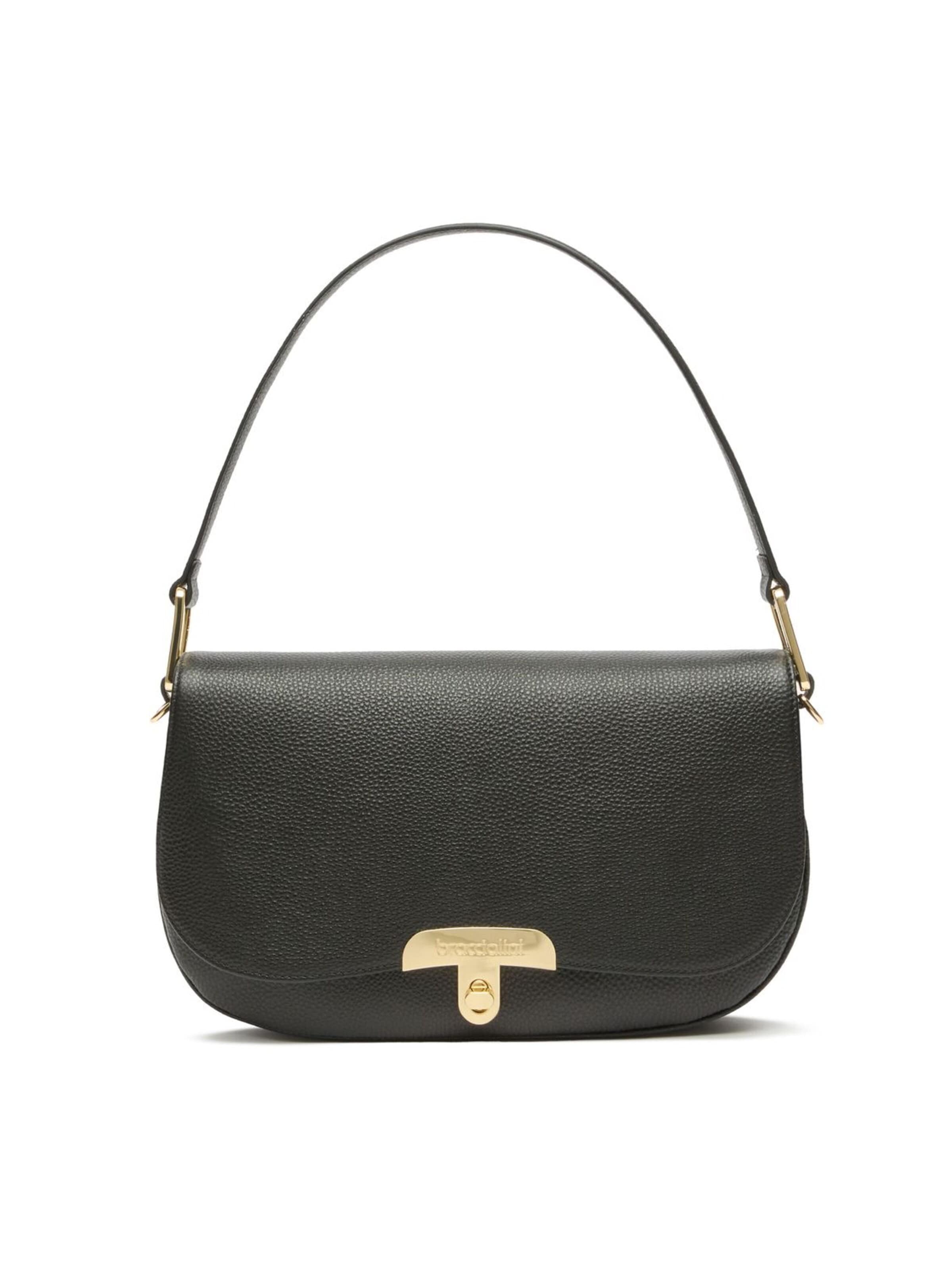 Borsa a spalla 'Michelle' di Braccialini in nero: frontale