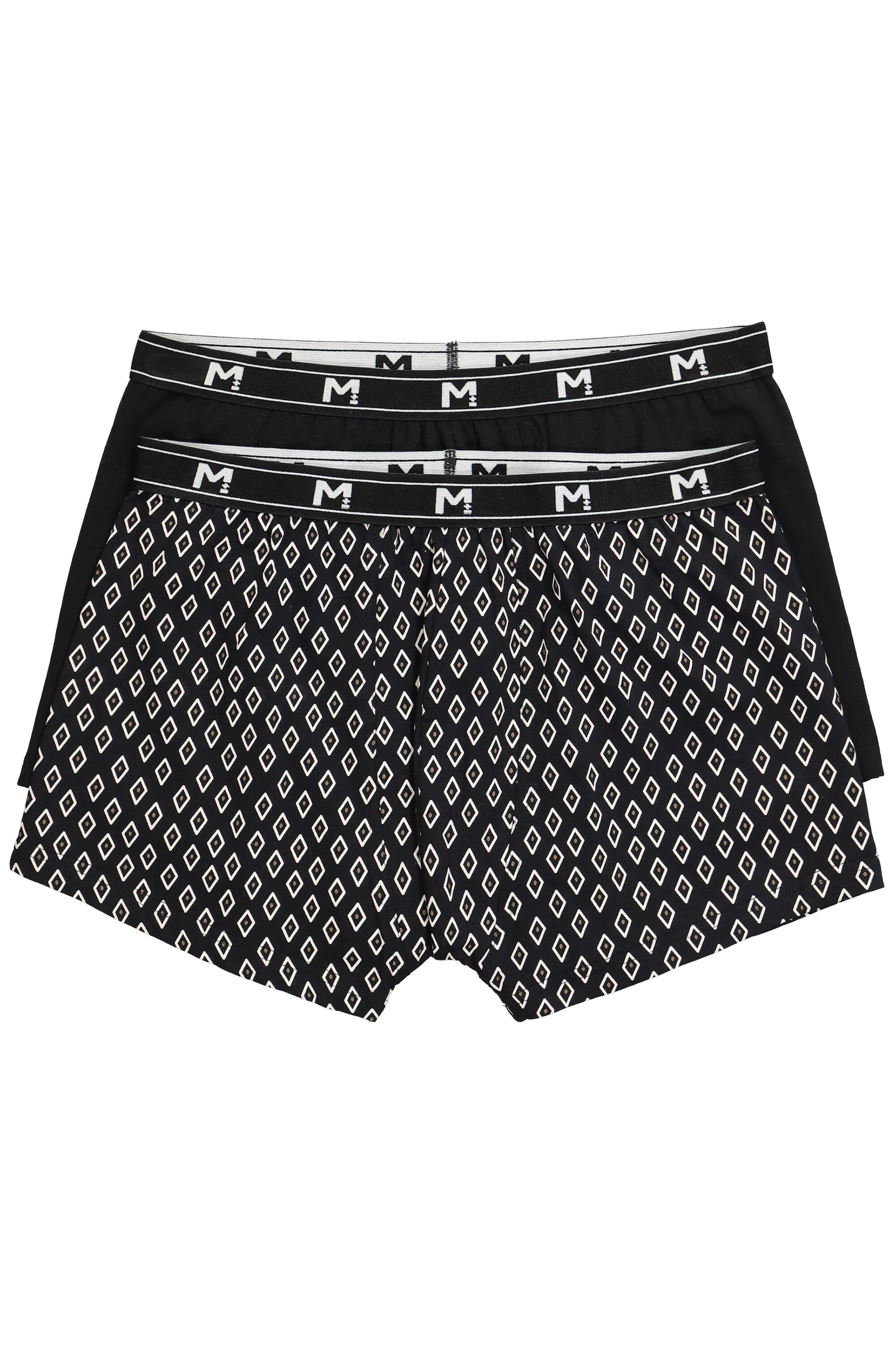 Men Plus Boxershorts in Zwart: voorkant