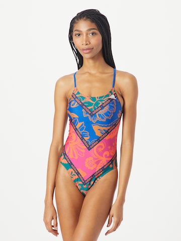 ADIDAS SPORTSWEAR Bralette Active Swimsuit 'adidas x Farm Rio' in Mixed colors: front