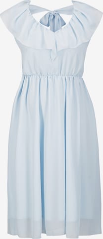 Robe de cocktail 'DRACENA' Karko en bleu : devant