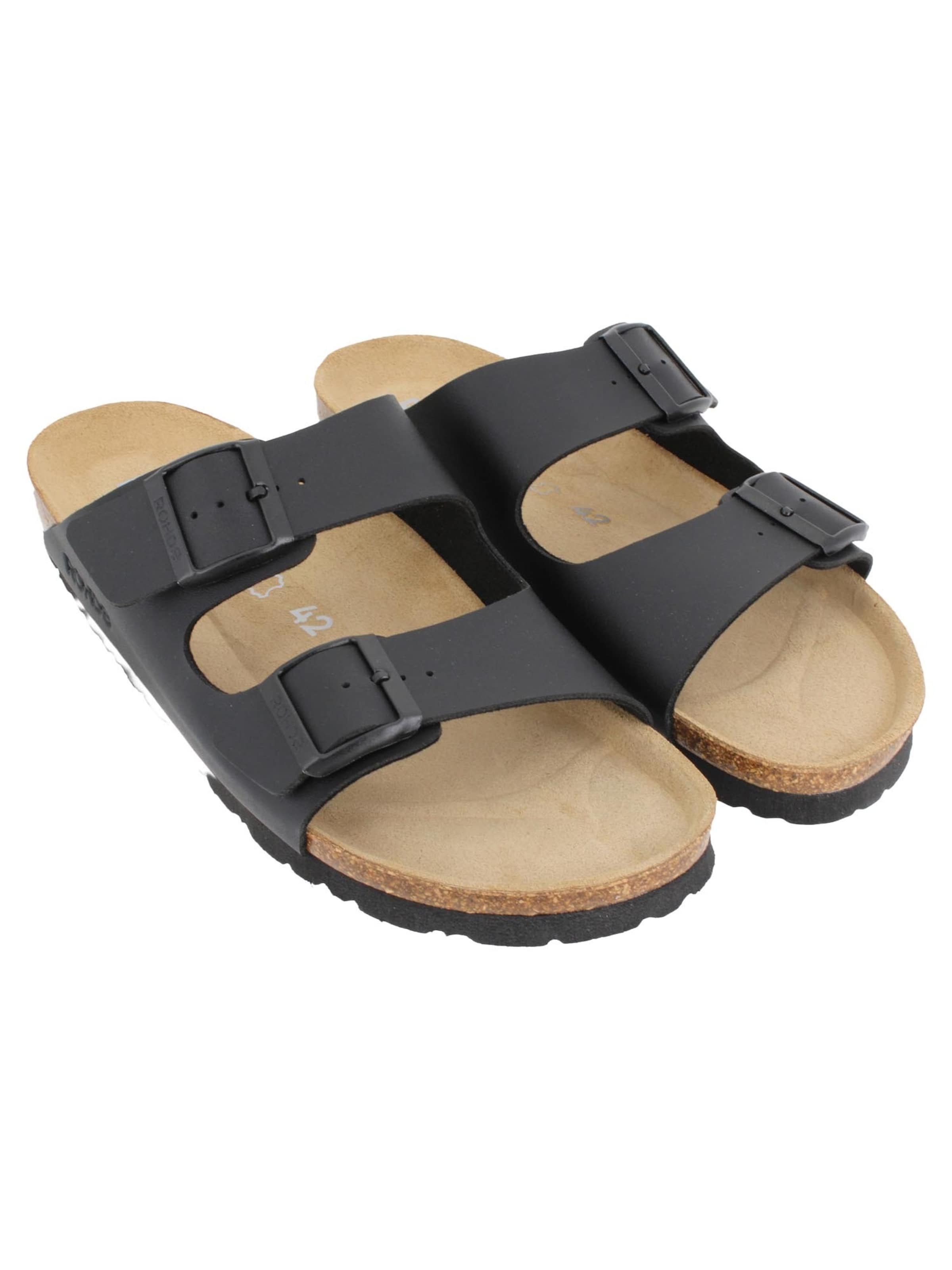 ROHDE Clogs 'Grado'‌‌‌‌‌ in Schwarz: Vorderseite