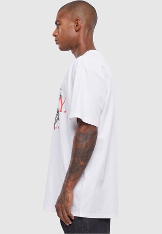 T-Shirt 'God Loyalty Love' MT Upscale en blanc