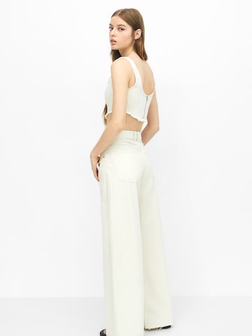 Pull&BearWide Leg/ Široke nogavice Traperice - bež boja