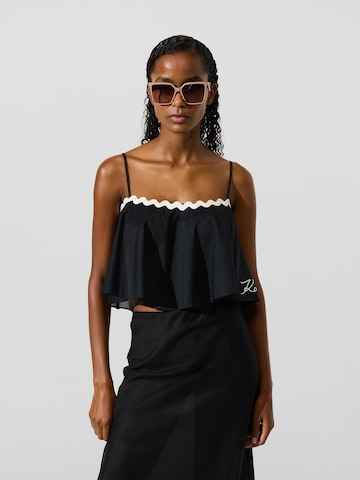 Karl Lagerfeld - Top em preto: frente
