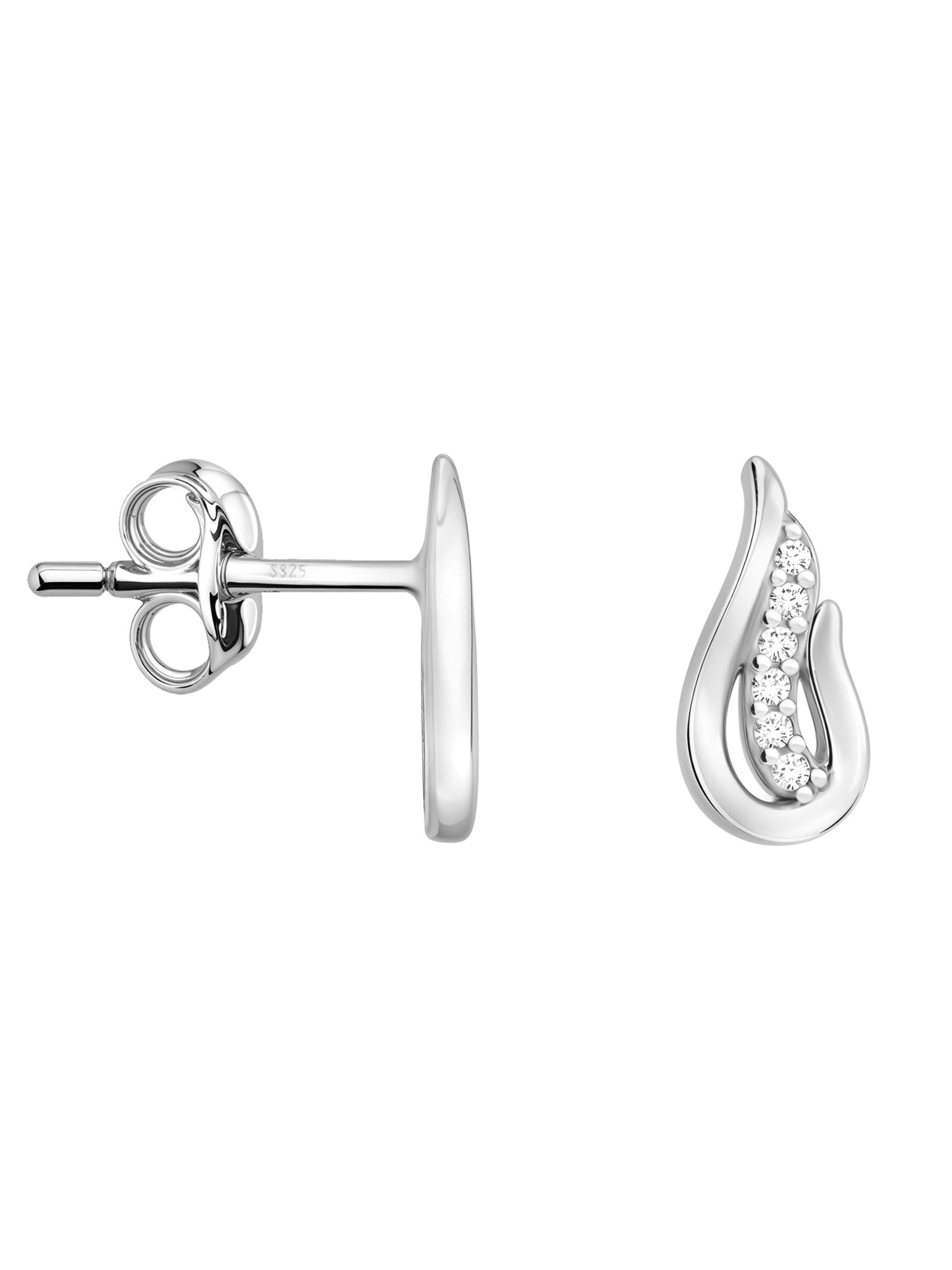 Sofia Milani Ohrringe 'Wing'‌‌‌‌‌‌‌‌‌ in Silber: Vorderseite