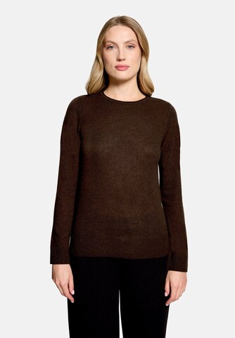 Betty Barclay Kaschmir-Pullover mit Rundhalsausschnitt in Braun: Vorderseite