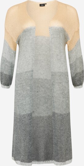 Zizzi Cárdigan en amarillo / gris / gris claro / gris oscuro, Vista del producto