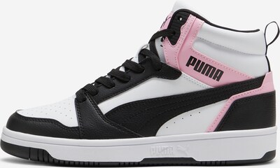 PUMA Baskets hautes 'Rebound v6' en rose / noir / blanc, Vue avec produit