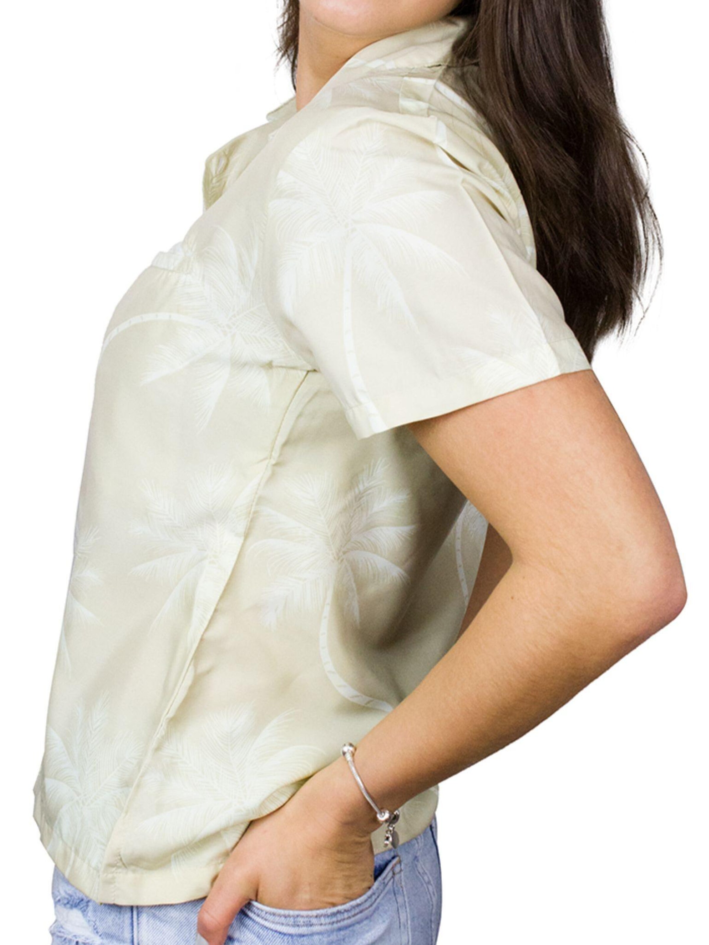 King Kameha Blouse 'Palmshadow' in Beige