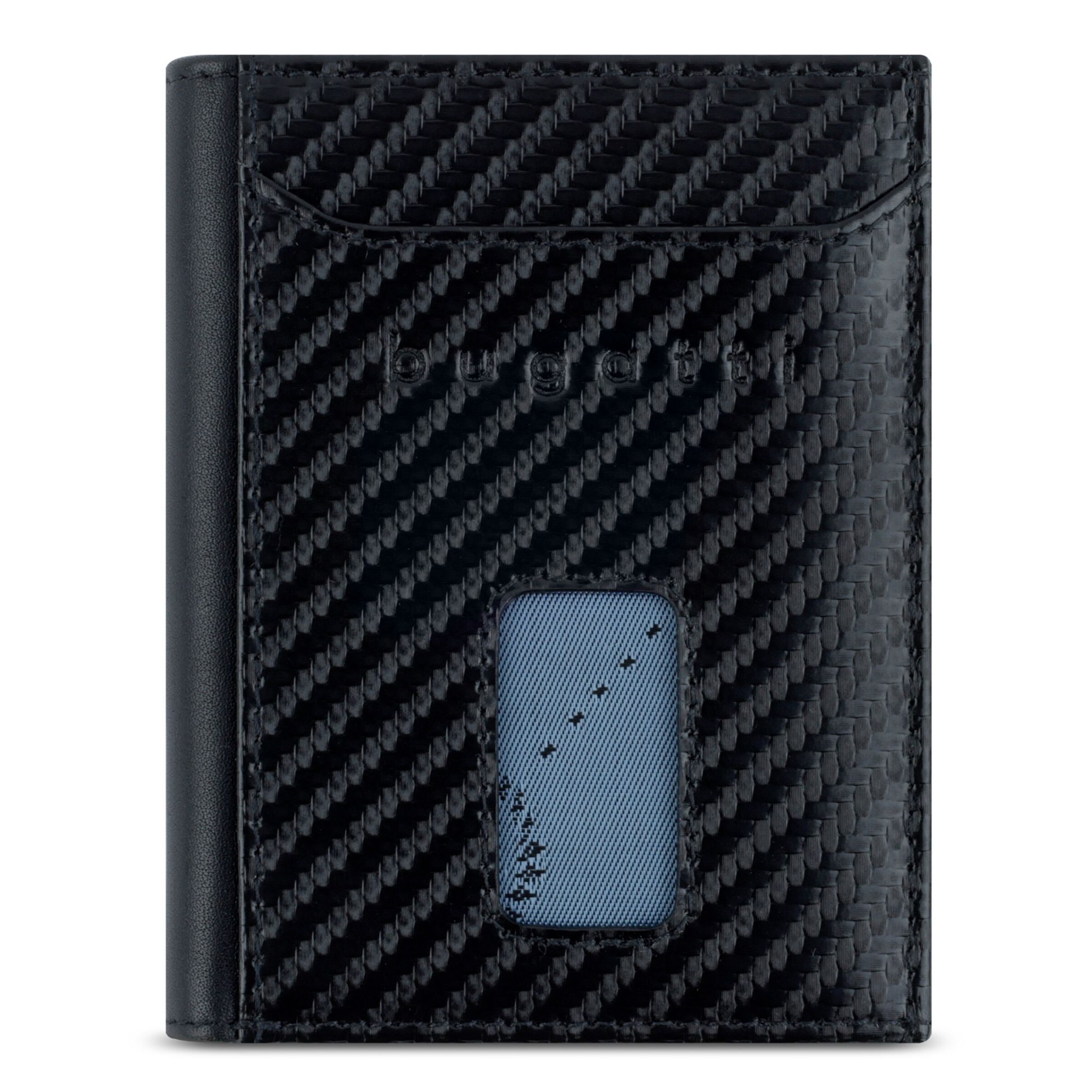 bugatti Wallet in Black: front