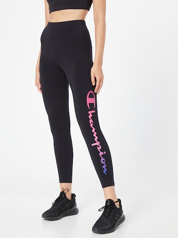 Champion Authentic Athletic Apparel Skinny Workout Pants in Black: front