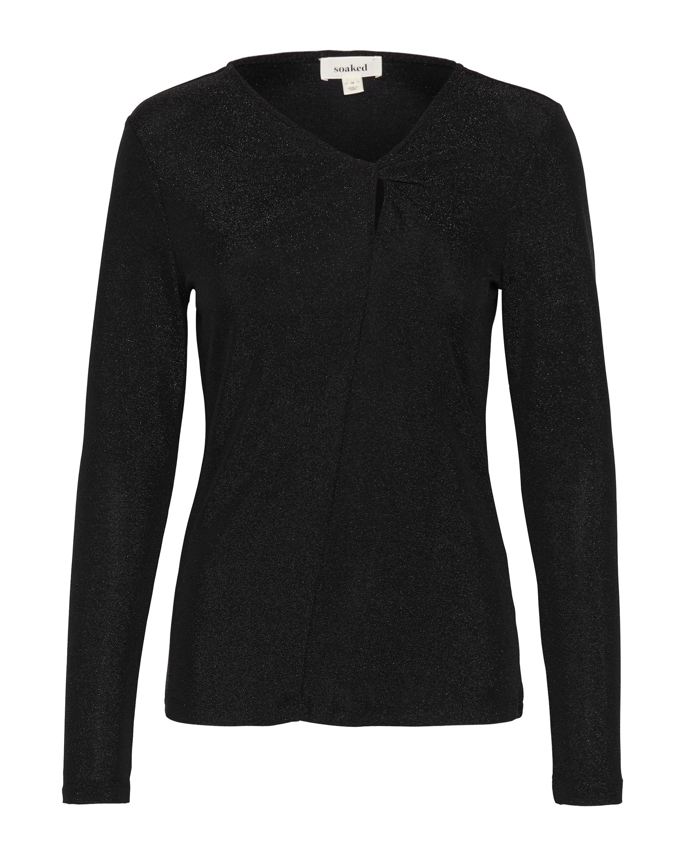 SOAKED IN LUXURY Blouse in Zwart: voorkant