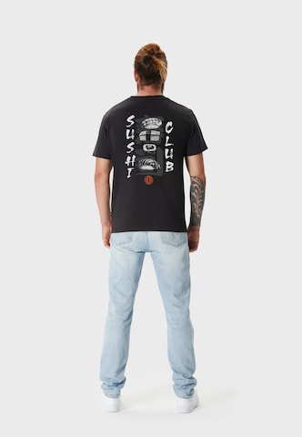 Oldskull Shirt 'Asian Sushi Lover Graphic' in Black