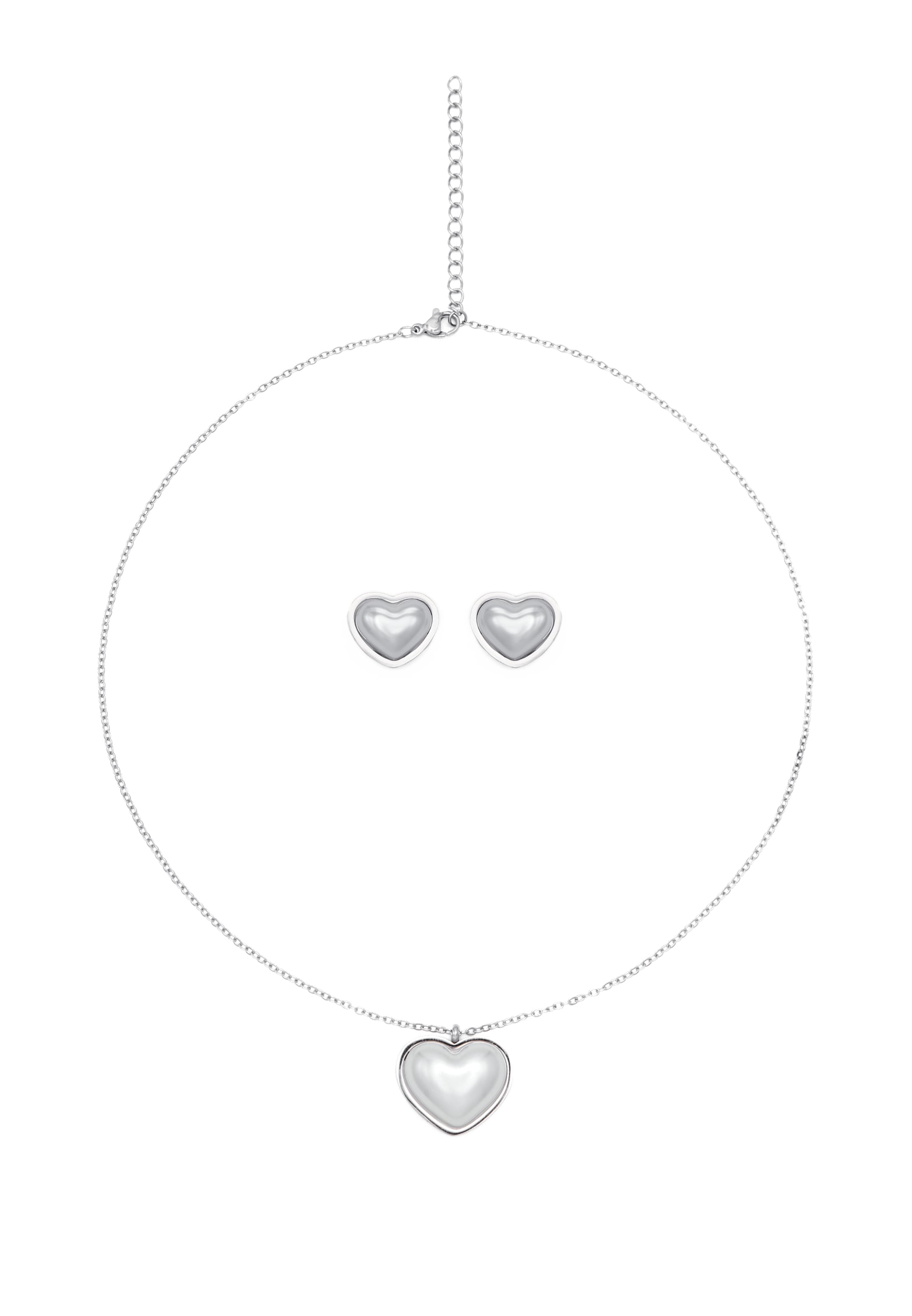 faina - Conjunto de joyería en plata: frente