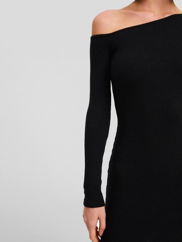 Bershka Gebreide jurk in Zwart