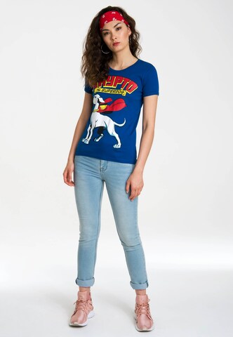 LOGOSHIRT T-Shirt 'Krypto the Superdog' in Blau