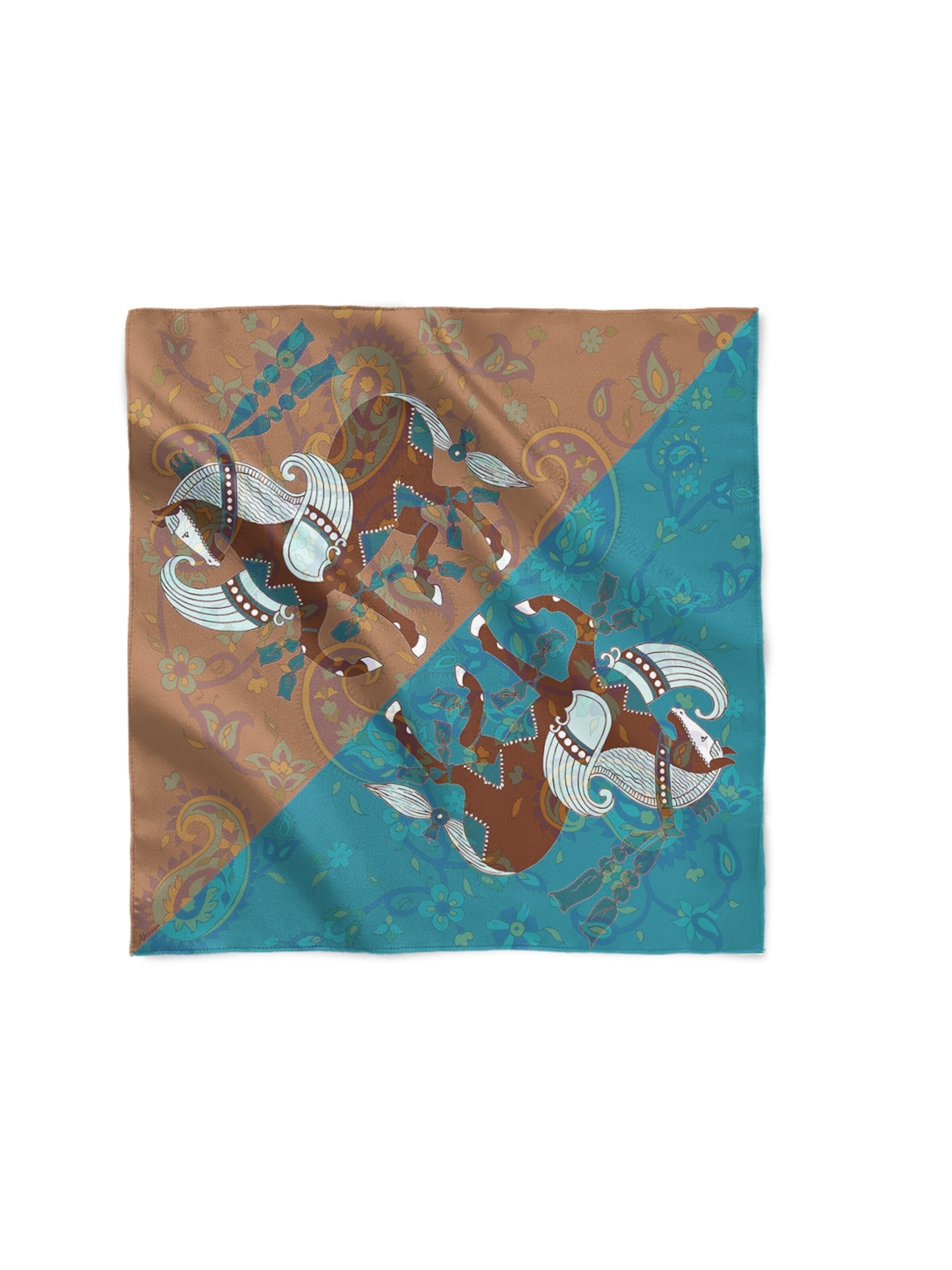 AFROZAN Scarf 'Pari-dar' in Brown