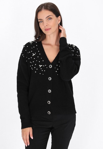 Usha - Cárdigan en negro: frente