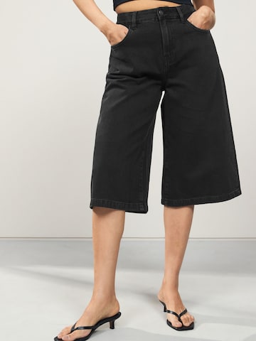 Wide Leg Jean Next en noir : devant