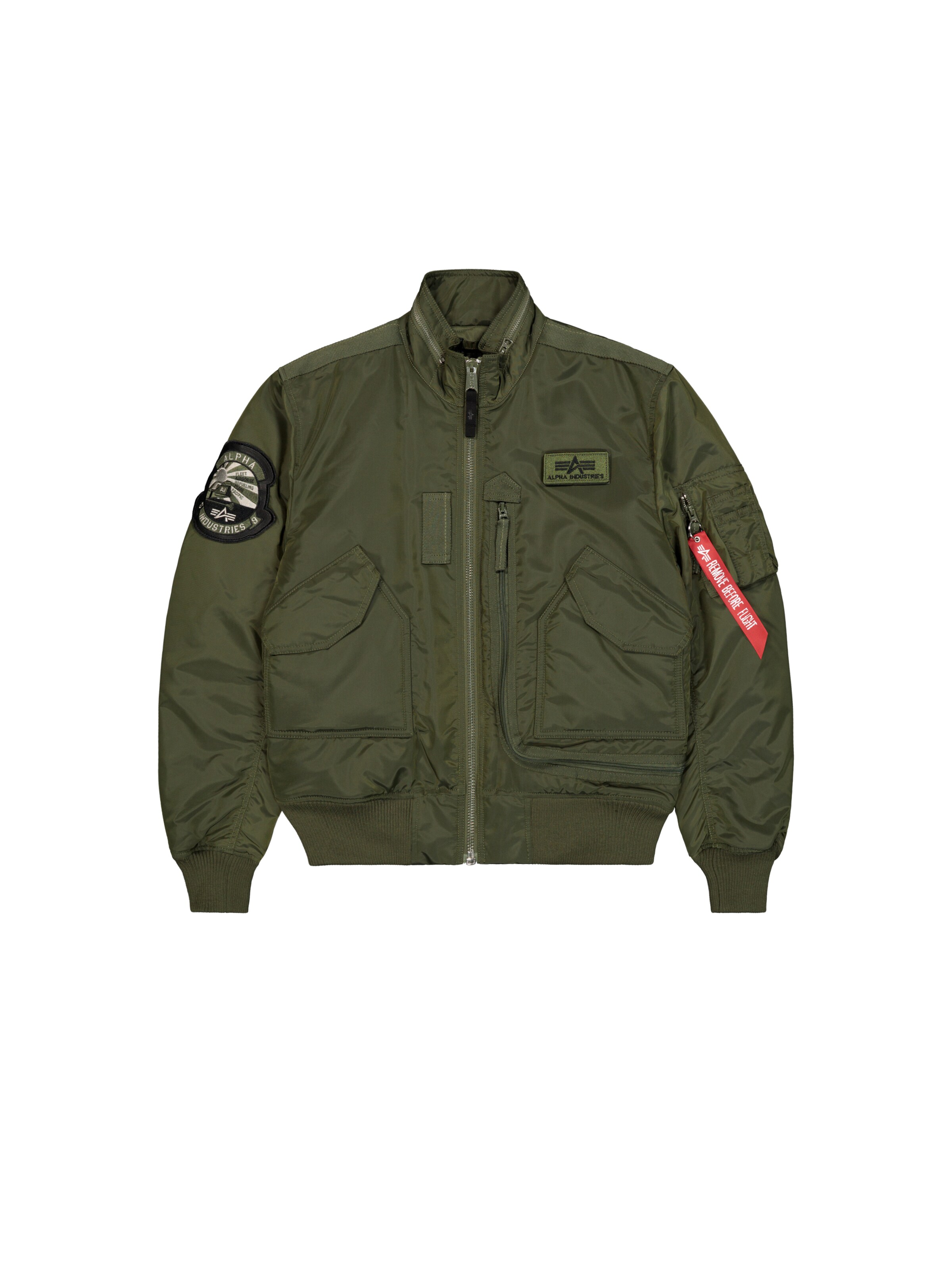 ALPHA INDUSTRIES Between-Season Jacket 'Engine' in Green: front