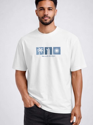 Neverless Shirt 'Paradise' in White: front