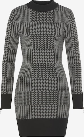 MELROSE Knitted dress in Grey: front