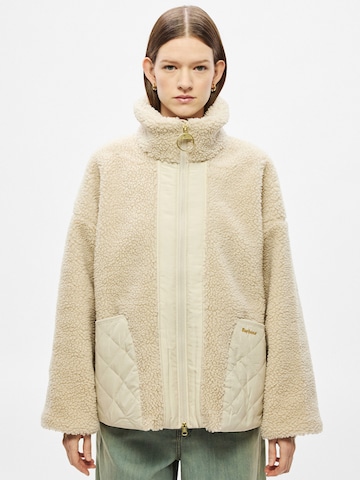 Barbour Fleecejacke 'Brawby' in Beige: Vorderseite