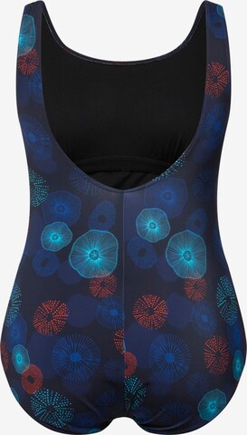 Ulla Popken Bustier Badpak 'Alice' in Blauw