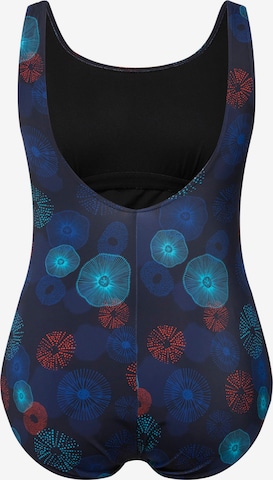 Ulla Popken Bustier Badpak 'Alice' in Blauw