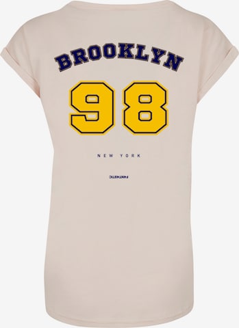 T-shirt 'Brooklyn 98 NY' F4NT4STIC en beige : devant