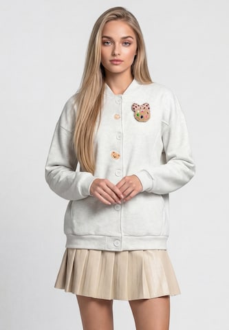 MYMO Sweatjacke in Weiß: Vorderseite