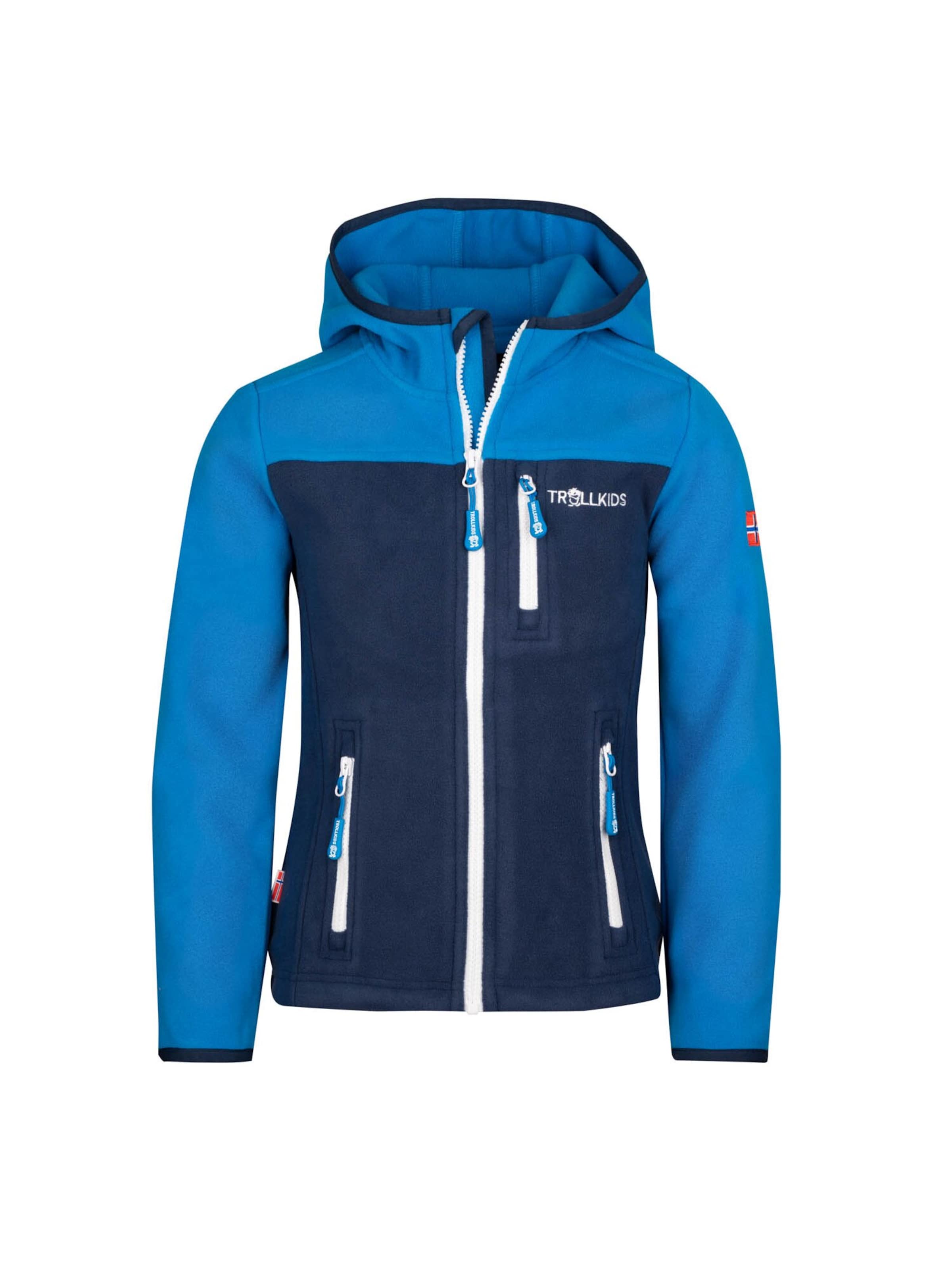 TROLLKIDS Fleece Jacket in Blue: front