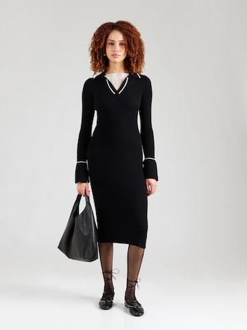 Robes en maille 'Samury' HUGO en noir : devant