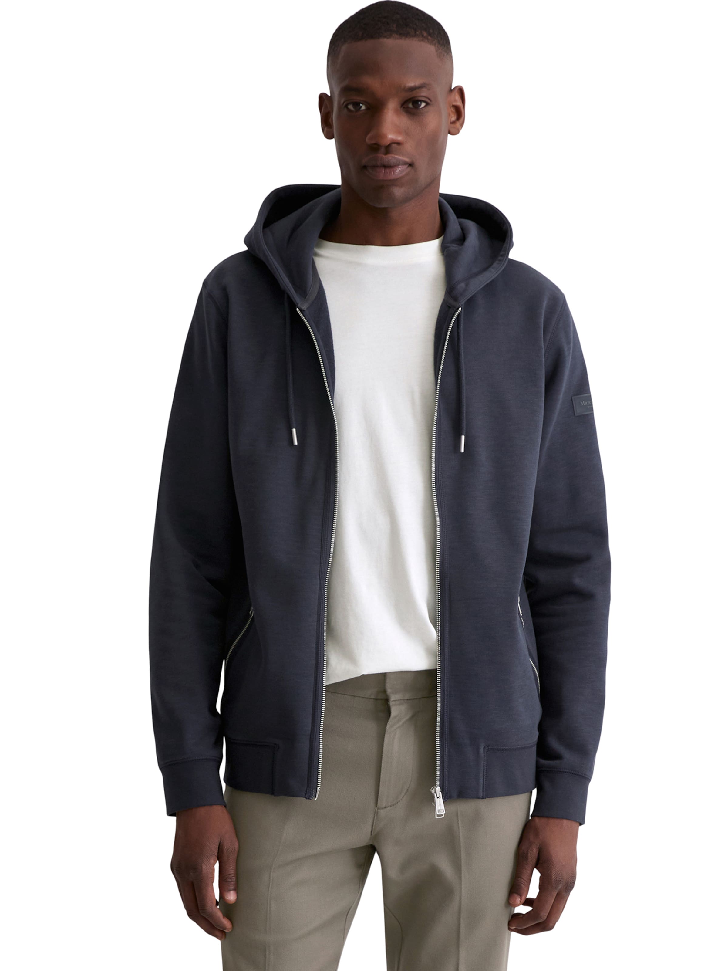 Marc O'Polo Bluza rozpinana w kolorze niebieski: przód