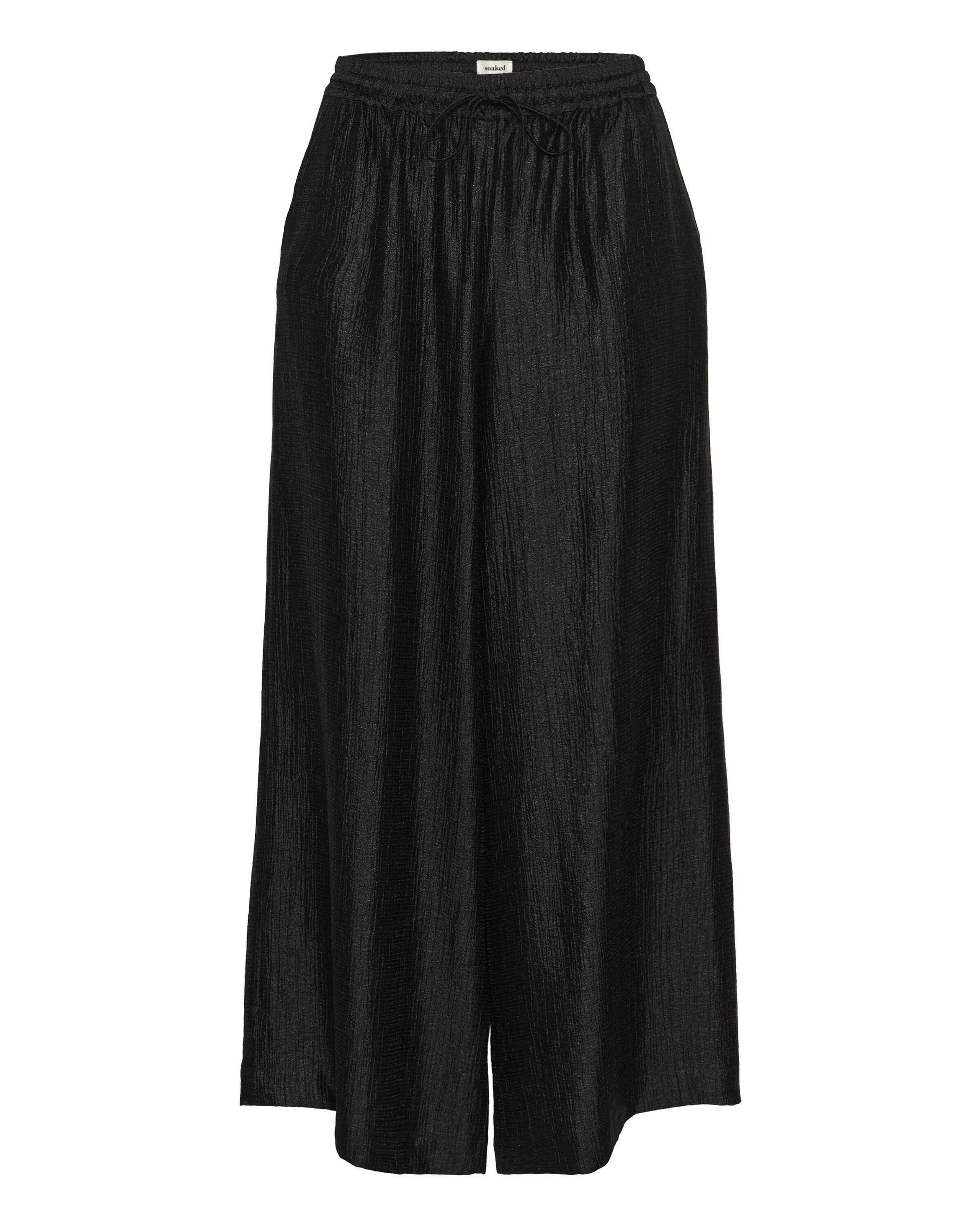 SOAKED IN LUXURY Wide leg Broek 'SLLaurie' in Zwart: voorkant