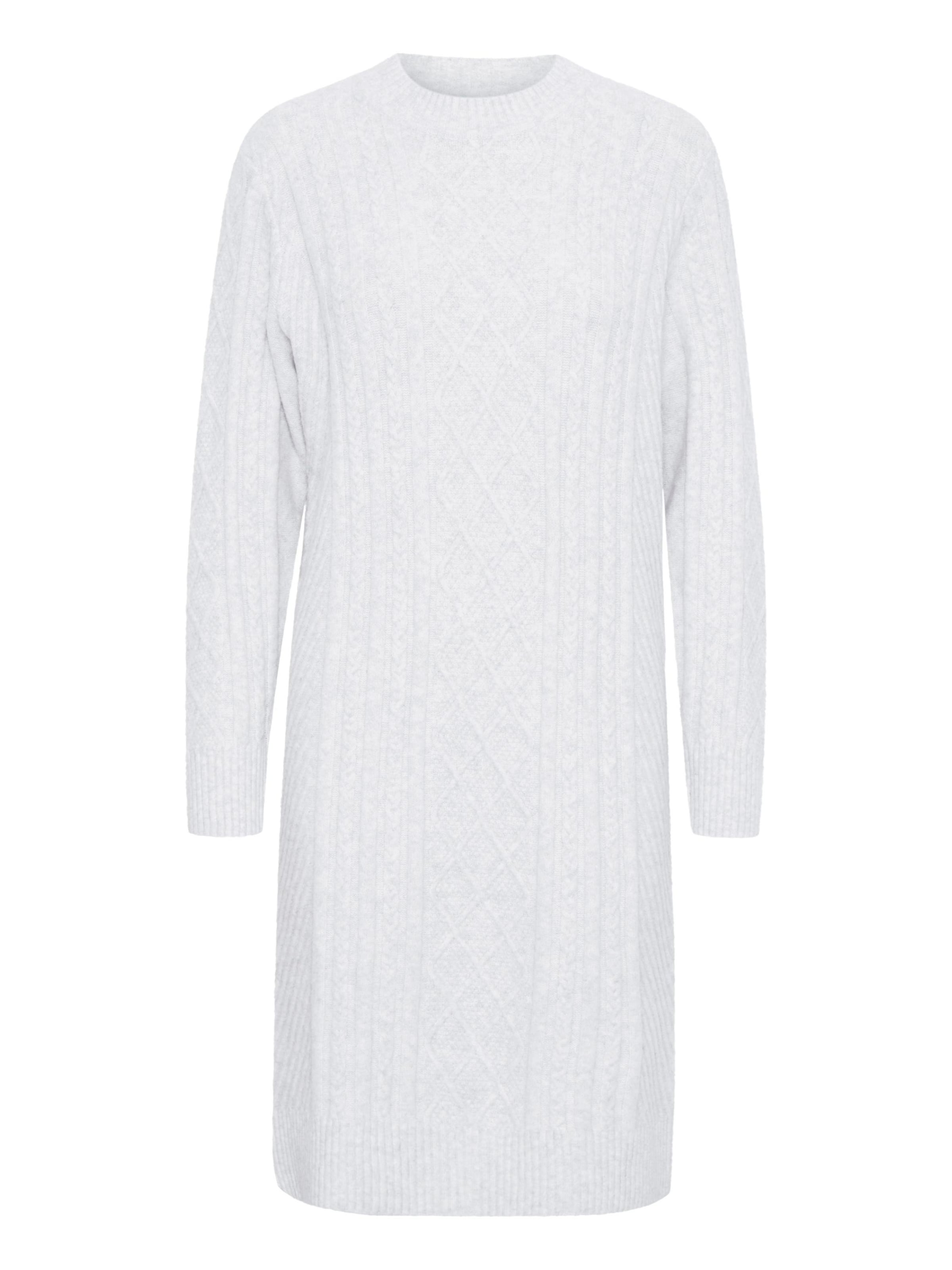 b.young Gebreide jurk 'Medi' in Wit: voorkant
