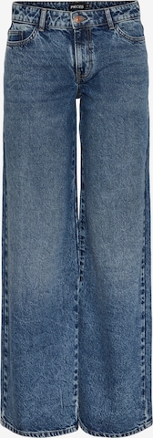 Wide leg Jeans 'Selma' de la PIECES pe albastru: față